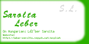sarolta leber business card